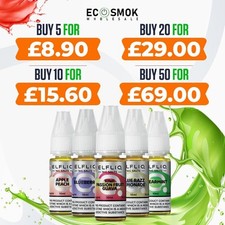 ELF LIQ NIC SALT ELFLIQ E LIQUID ELF BAR 10ML 10MG 20MG VAPE JUICE ALL FLAVOURS