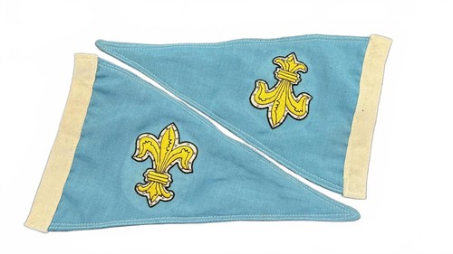 Vintage light blue pennants - vintage,
