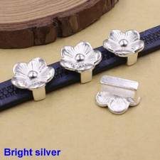 Tibetan Flower Slider Beads Bracelet Necklace DIY Making Charm Stopper Spacer UK