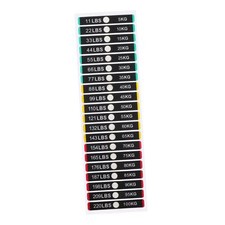 Weight Stack Labels, 11-220 /5-100kg Weight Labels, Weight Block Stickers,