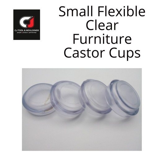Castor cups small - castor, clear