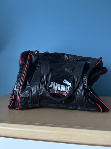 Puma black trinomic gym bag - black,