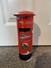 Ltd Edition McVities Milk Chocolate Digestives Tin In The Style Of A Postbox VGC