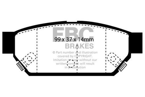 Ebc yellowstuff rear brake - rear,