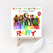 Personalised Brother Roblox Birthday Card, Roblox Birthday Card, Roblox, any age