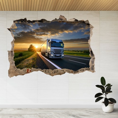 Road truck driving sunset - truck,