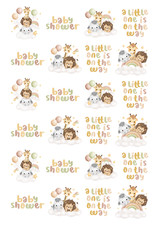 24 PRECUT Edible Baby Shower Neutral Cupcake Fairy Cake Wafer Decoration Topper