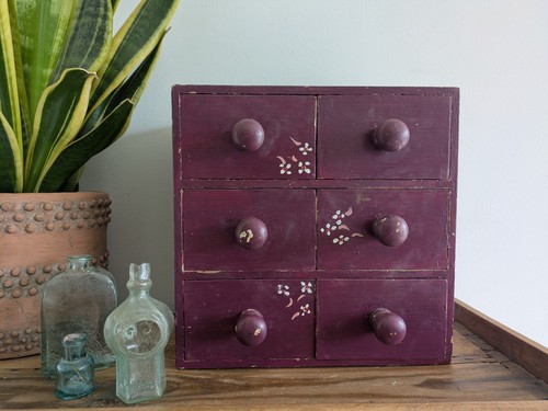 Vtg painted drawer office - painted,