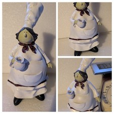 Vintage Figurine Woman Chef Cook Statue Collectible Cuisine Kitchen Decor 10" L