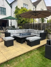 Black Rattan Rectangular