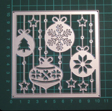 Square Christmas Baubles Metal