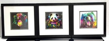 Set of Patrice Murciano Framed Prints x 3 Pop Liquid Art Monkey Panda Bear 