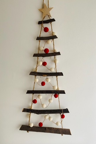 Rustic wooden wall hanging - wooden,