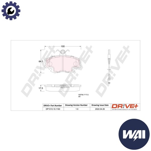 Brake pad set disc - pad,