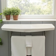 Vintage French Ceramic Bathroom or Kitchen Shelf | Heavy Belfast Sink Style