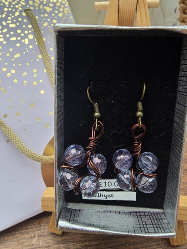 Amethyst hand wire wrapped - amethyst,