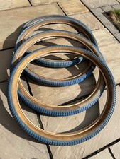 X4 BLUE  CHENG SHIN SNAKE BELLY BOMBER TYRES VINTAGE  80s. 26x2.125