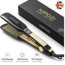 KIPOZI Pro Hair Straighteners Flat Iron LCD Display Titanium Adjustable Auto Off