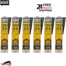 UPOL Tiger Seal PU Sealant 6x 310ml – Black Polyurethane Adhesive Sealer