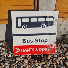 NBC Hants and Dorset National Bus Company Aluminum Bus Stop Flag Sign