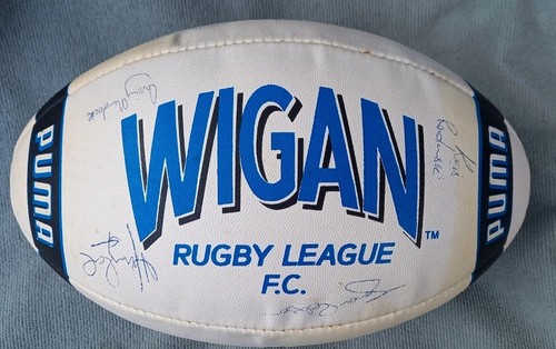 Wigan rugby league signed ball - league,