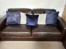 Brown Leather Sofa from Next