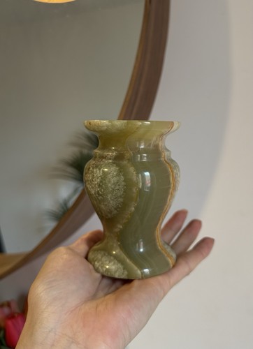 Vintage green hand carved onyx - vintage,