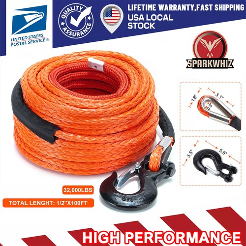 32000lbs 100ft synthetic - 32000lbs, 1/2"100ft