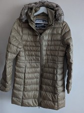 PUFFA Original Puffa Jacket Hooded Gold Down & Feather Zip Off  Fur Trim~ Size M