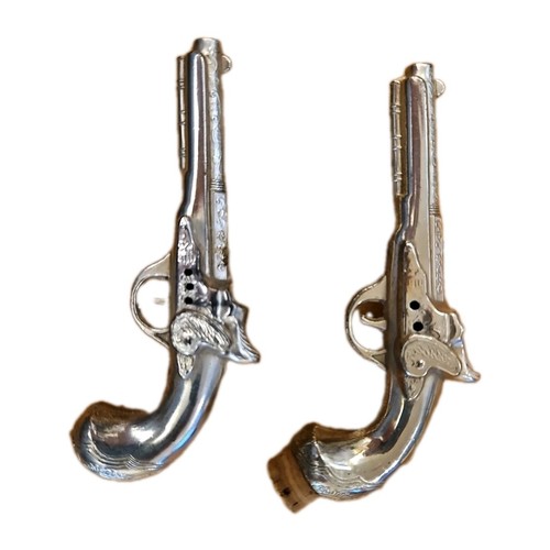 Vintage metal dueling pistols - vintage,