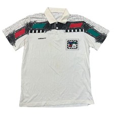 Vintage Adidas Tennis Polo Shirt Ivan Lendl Short Sleeve White Mens XL