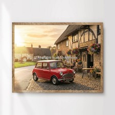 MORRIS MINI CAR POSTER 1960s