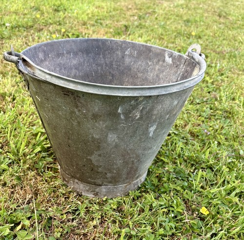 Vintage galvanised bucket - vintage,