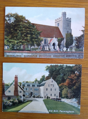 Vintage postcards church - x,