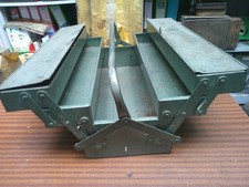 1 - Vintage 21" Cantilever Metal Tool Box - 5 Tray