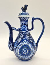 20th Century Chinese Blue & White Porcelain Ewer Jug Bearing Kangxi Marks