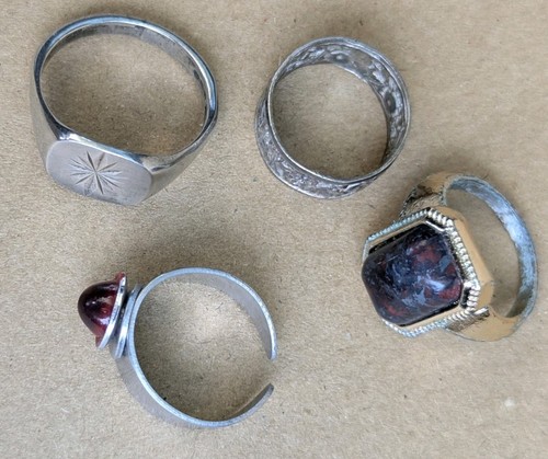 Job lot vintage men rings - job,