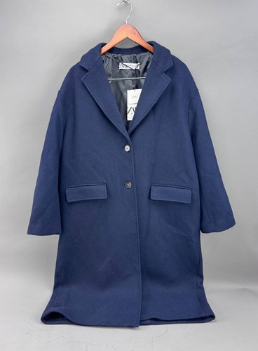 Zara womens navy blue wool - zara,