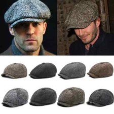 Peaky Blinders Hat Newsboy Flat Cap Herringbone Baker Boy Hat Extra Small - 2XL