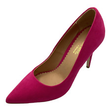 Head Over Heels By Dune Fuchsia Pink Faux Suede High Heel Court Shoes Size 8 New