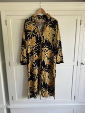 Zara Tropical Print Shirt Dress Size Medium