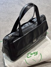 ENNY-ICONIC ITALIAN VINTAGE-LARGE SOFT LEATHER-GRAB BAG IN BLACK-EXCELLENT-VGC.