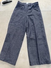 lovely DAMART ladies herringbone woven sz 12  trousers polyester/wool fabric