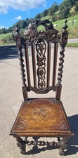 Antique Chair Jacobean Chair High Backed Hand Crafted Carved Oak.