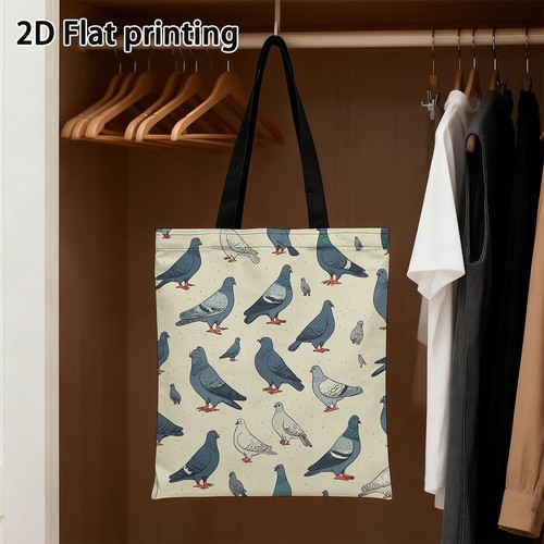 Colourful pigeon print tote - colourful,