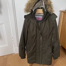 Superdry Parka Microfibre The Windparka Womans Green Size M jacket coat ❤️