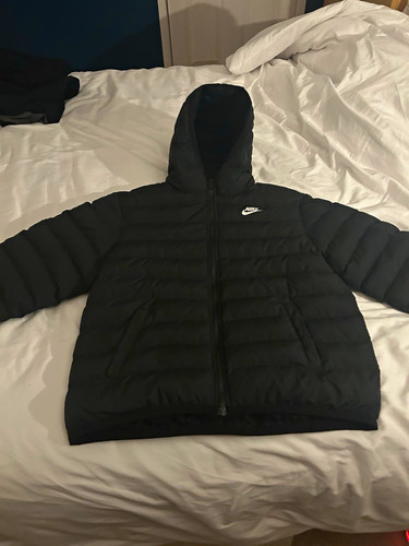Nike kids black hooded - black, puffer