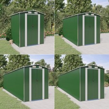 Garden Shed Green Galvanised