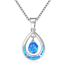 Hawaii Blue Fire Opal Drop