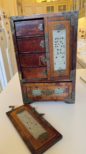 Vintage chinese wood brass - vintage,